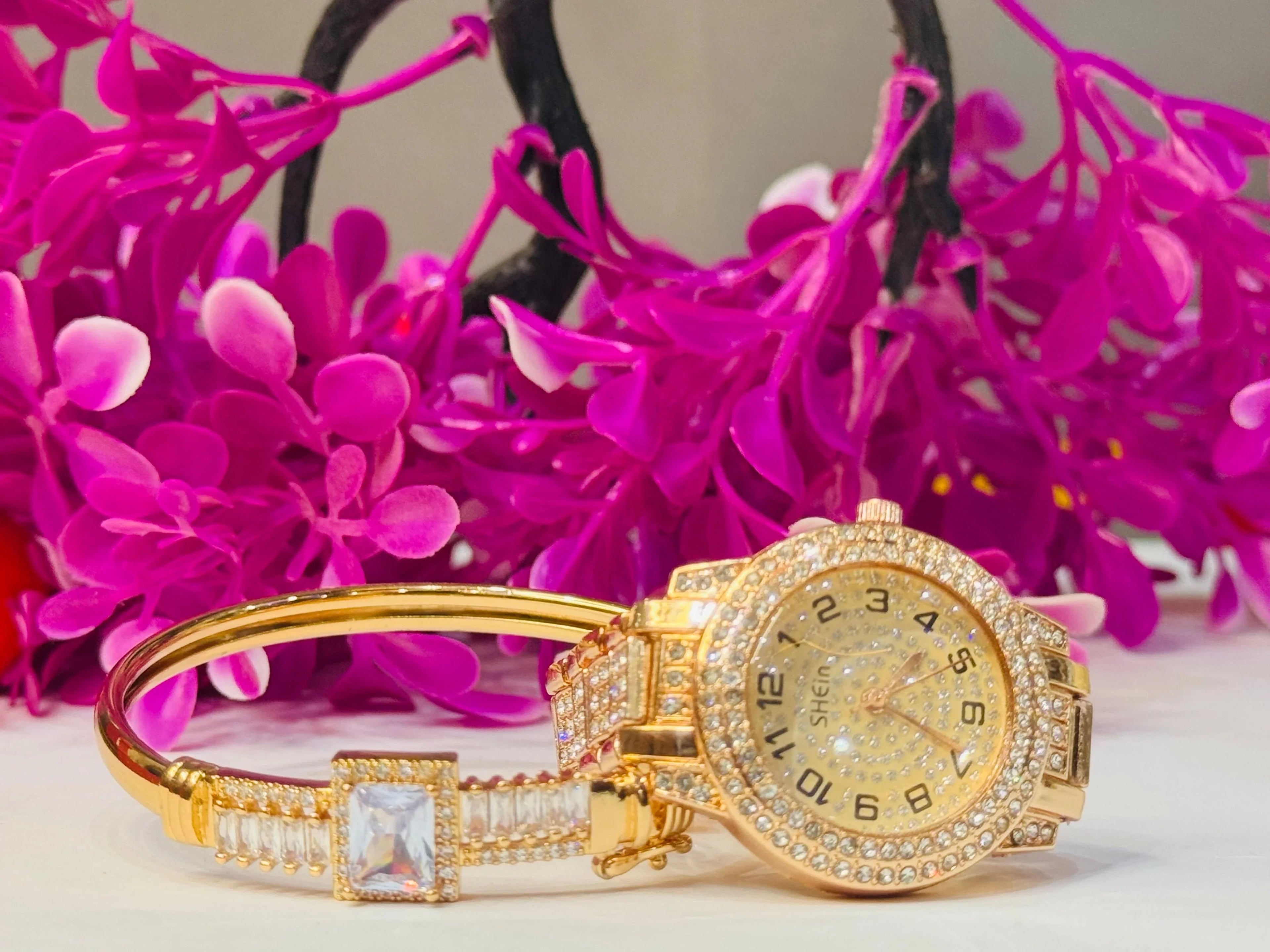 Girl Stone Watch & Bangles